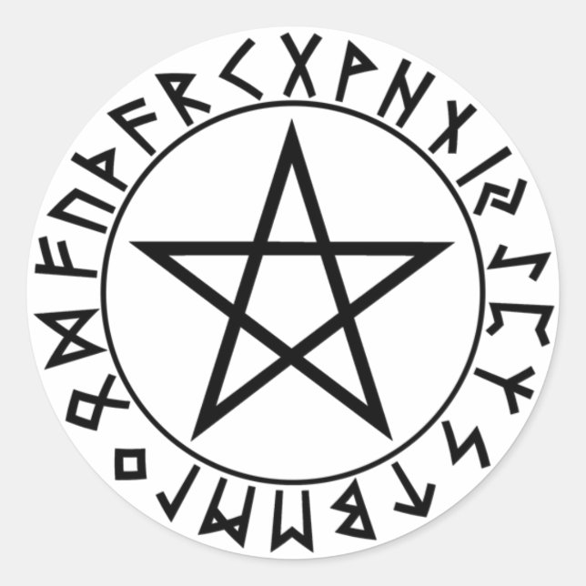 sticker round Rune Pentacle (Front)