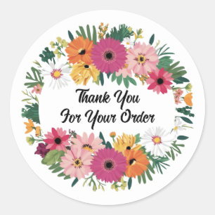 sticker round thank you for your order