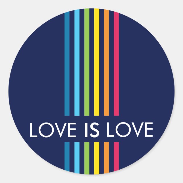 STICKER SEAL colorful bright rainbow stripe (Front)