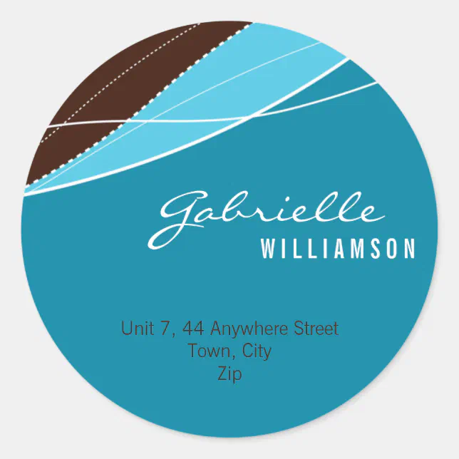 STICKER SEAL modern elegance 9 Zazzle