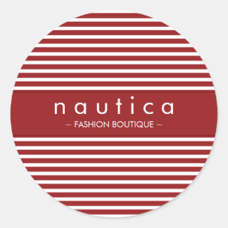 STICKER SEAL :: nautical striped 1