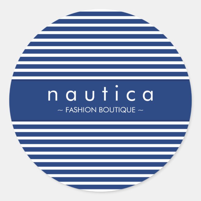 STICKER SEAL :: nautical striped 4 (Front)