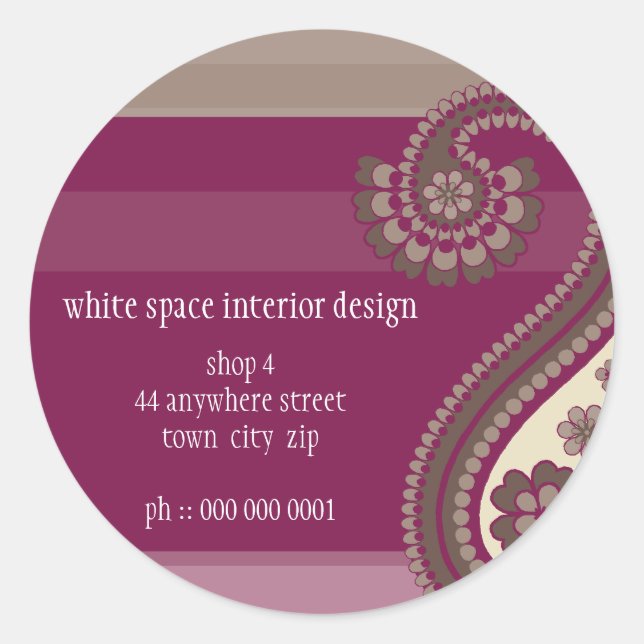 STICKER SEAL :: Paisley 4 (Front)