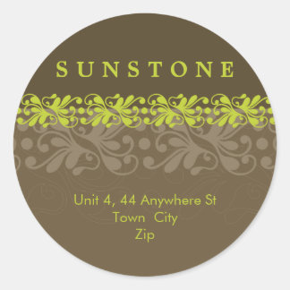 STICKER SEAL :: patterned sunstone 1