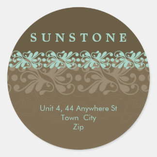 STICKER SEAL :: patterned sunstone 6