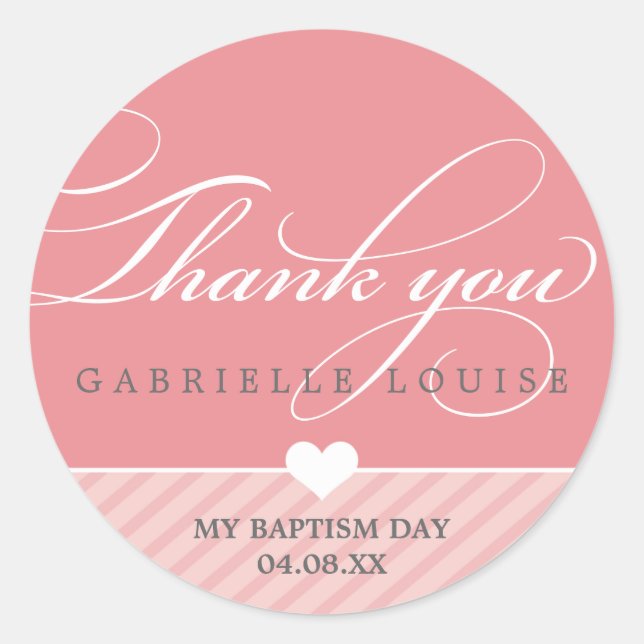 STICKER SEAL - THANK YOU :: lovely type 1 (Front)