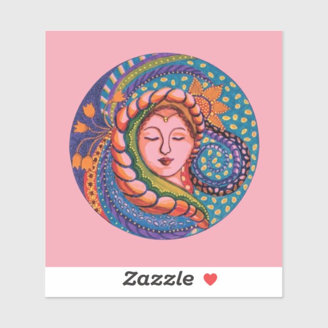Sticker - Serene Goddess Mandala Art (Sheet)