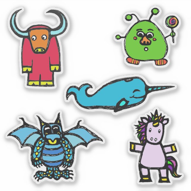 Sticker Sheet 6x6 "the alphabet book" (Glossy) (Front)