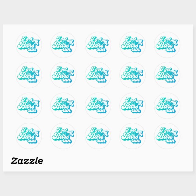 Sticker Sheet Blue - I Got My Bars Run (Sheet)