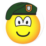 Green beret emoticon : Emoticons @ emofaces.com