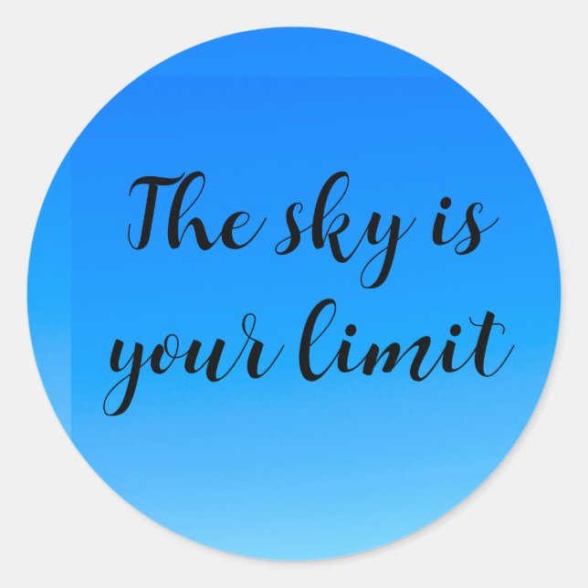 Sticker sky is your limit inspiration  (Front)