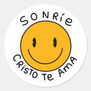sticker smiles Christ loves you