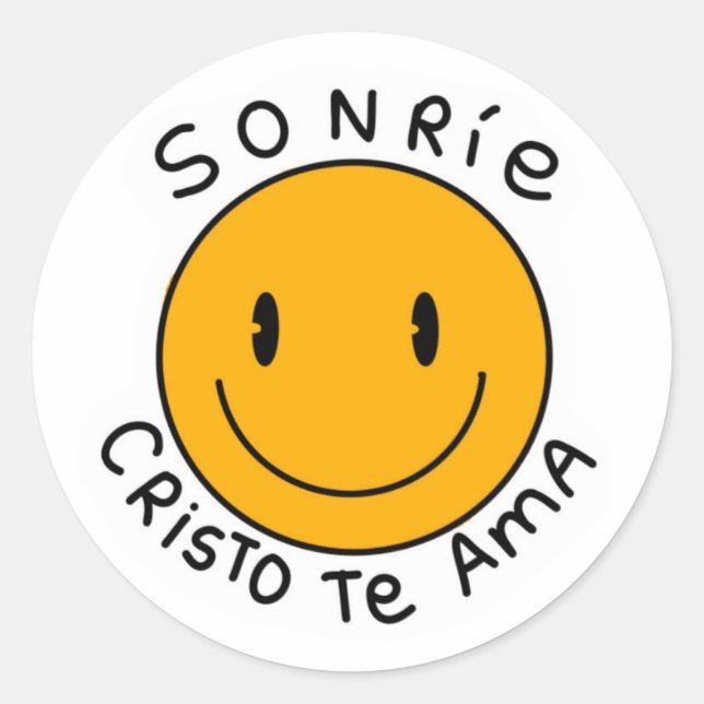 sticker smiles Christ loves you (Front)