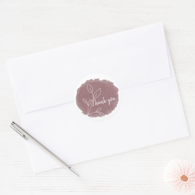 Sticker, Sticker, Thank you Classic Round Sticker (Envelope)