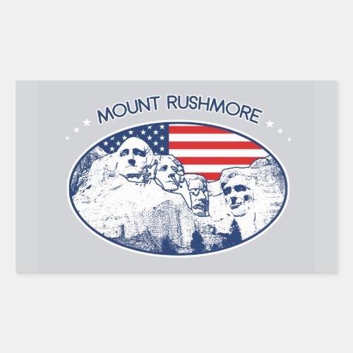 sticker T_shirt Mount Rushmore USA Rectangular Sticker