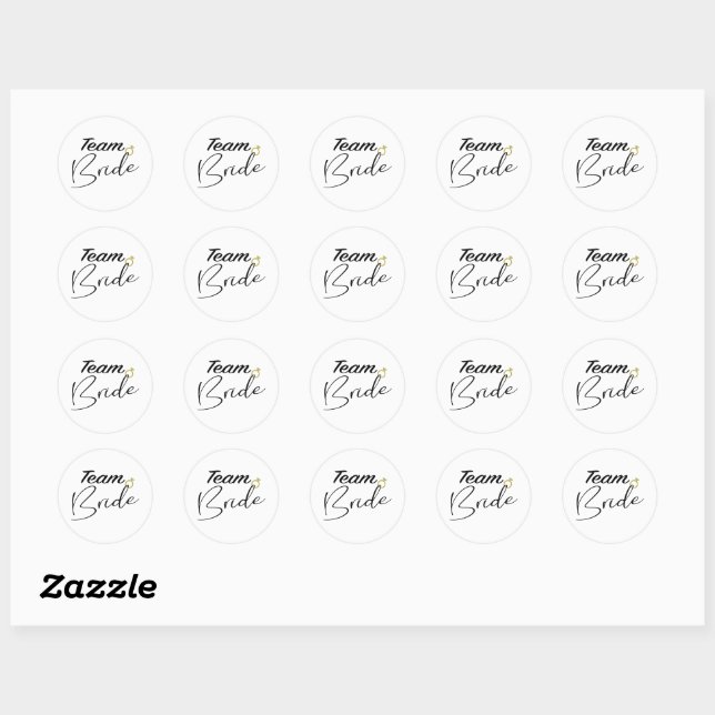 Sticker Team Bride (Sheet)