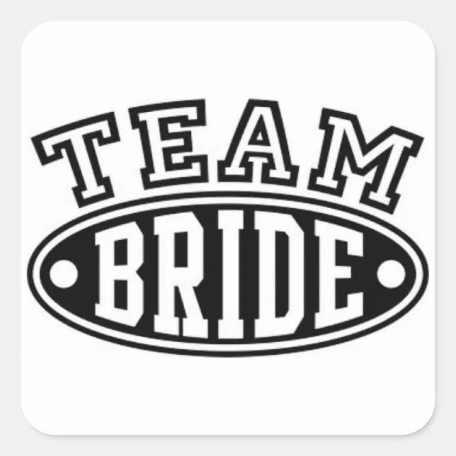 Sticker/Team Bride Square Sticker | Zazzle