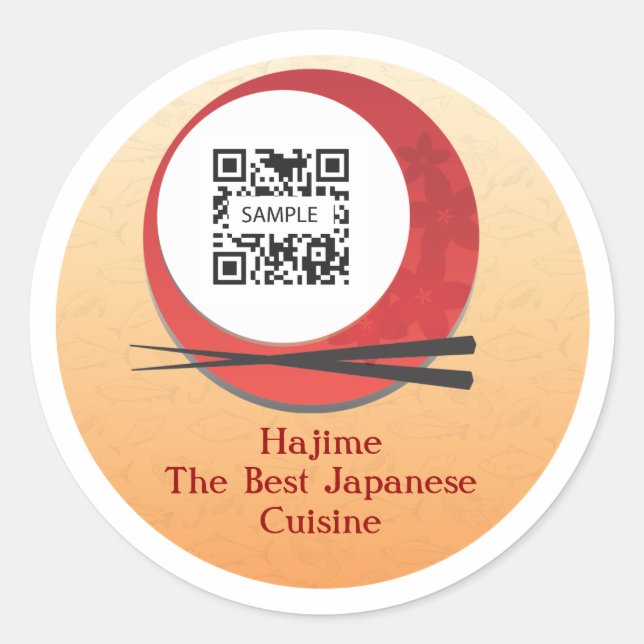 Sticker Template Japanese Restaurant (Front)