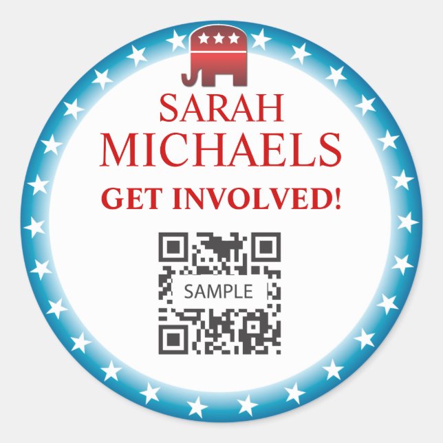 Sticker Template Republican Elephant (Front)