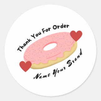Sticker Thank you For Order Donut 
