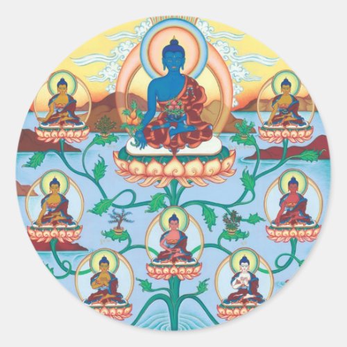 STICKER The 8 Medicine Buddhas