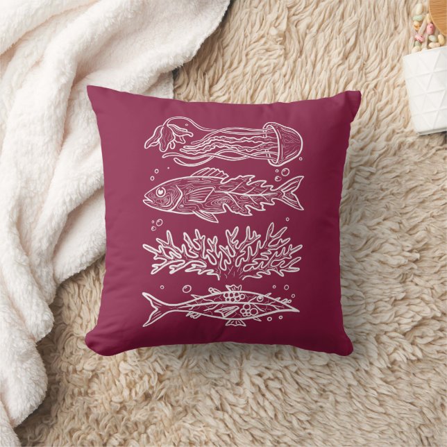 Sticker Throw Pillow (Blanket)
