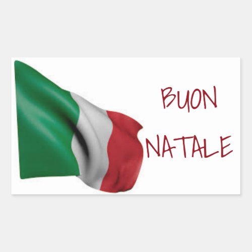 STICKER TO SAY MERRY CHRISTMAS ITALIAN STYLE