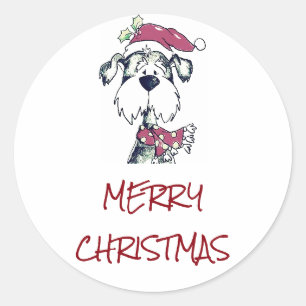 STICKER TO SAY **MERRY CHRISTMAS** WITH PUPPY