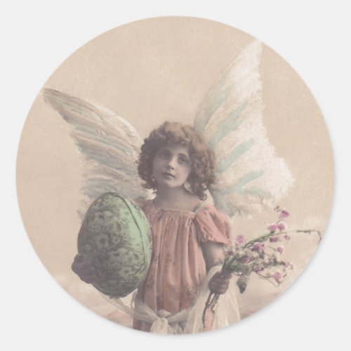 Sticker Vintage Antique Easter Angel Gifting Craft