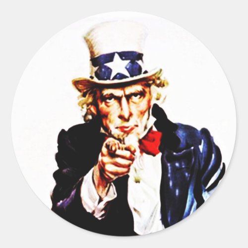 Sticker Vintage Iconic Uncle Sam Wants You Points