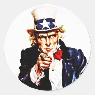 Sticker Vintage Iconic Uncle Sam Wants You Points