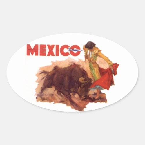 Sticker Vintage Mexico Travel Sticker Bullfighting