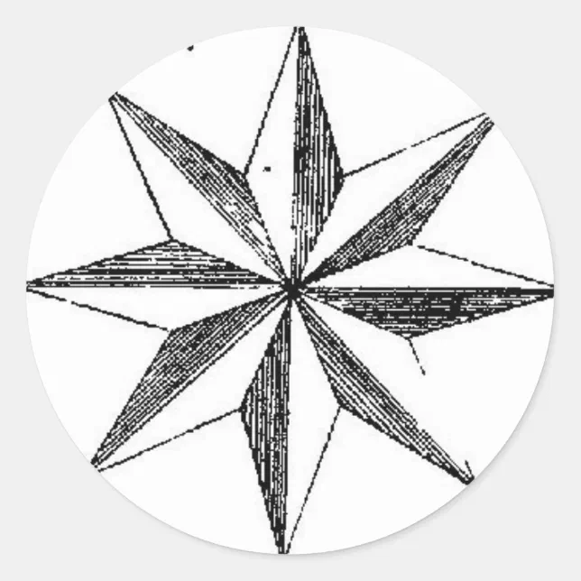 Sticker - Vintage Nautical North Star | Zazzle