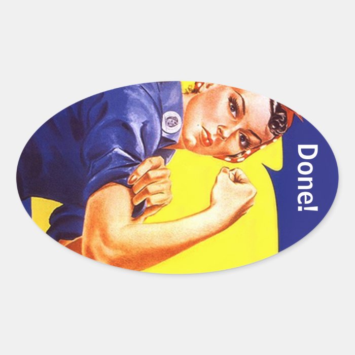 Sticker Vintage Rosie The Riveter Done or ?text