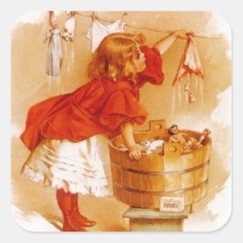 Sticker Vintage Victorian Advertising Soap Laundry