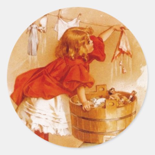 Sticker Vintage Victorian Fashions Ad Soap Laundry