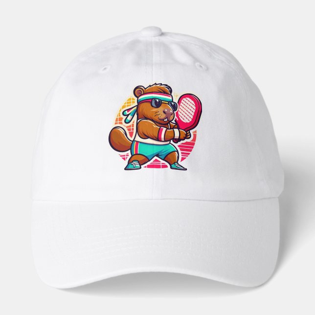 Sticker Vinyle Capybara Joueur de Pickleball - Sty Hat (Front)