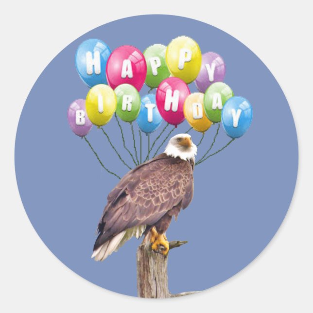 Sticker w/ birthday eagle (Front)
