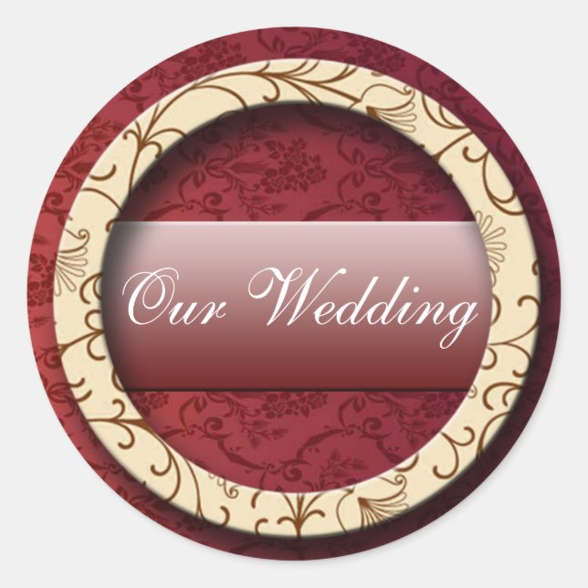 sticker_wedd_ring classic round sticker (Front)