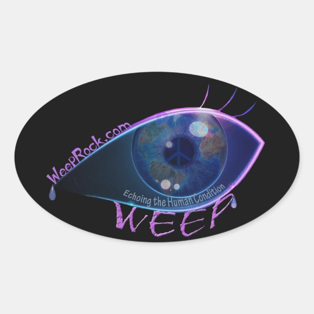 Sticker-WEEP the band logo Oval Sticker (Front)
