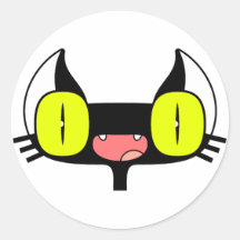 Sticker with a Funny Kitten
