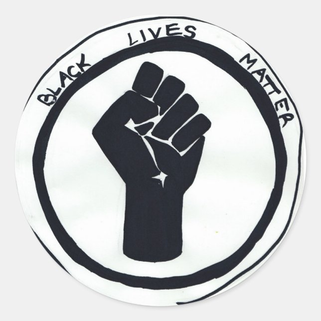 Sticker with Black Lives Matter fist (Front)