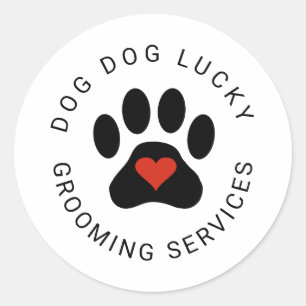 Sticker with black paw