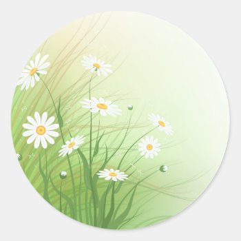 Sticker With Chamomiles by Taniastore at Zazzle