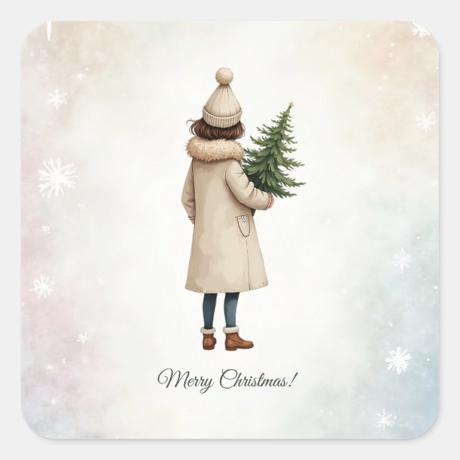  Sticker with Christmas design (Front)