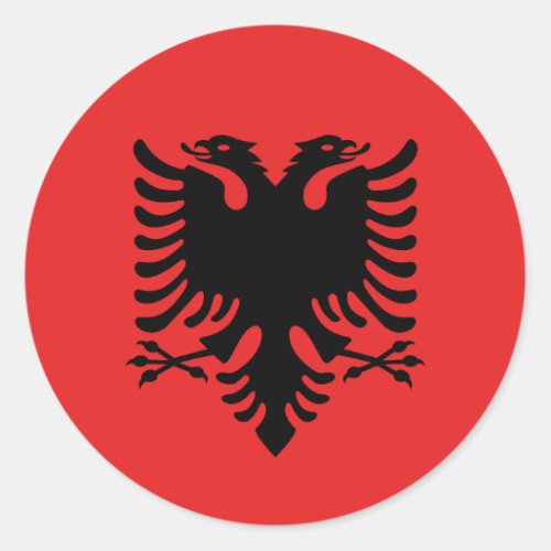 Sticker with Flag of Albania