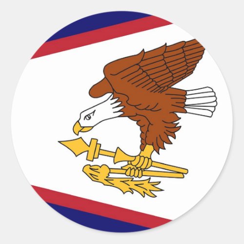 Sticker with Flag of American Samoa