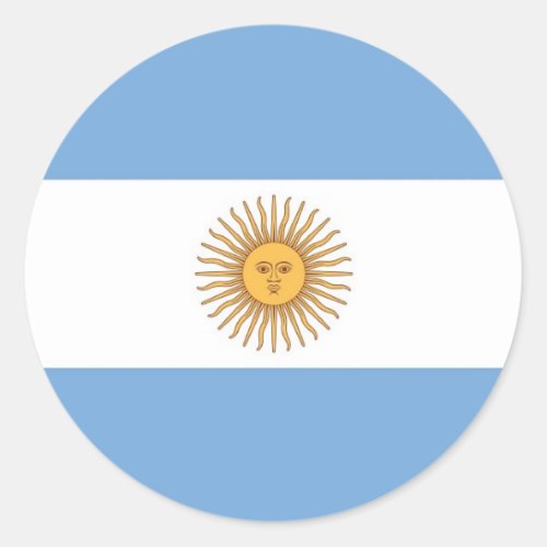 Sticker with Flag of Argentina