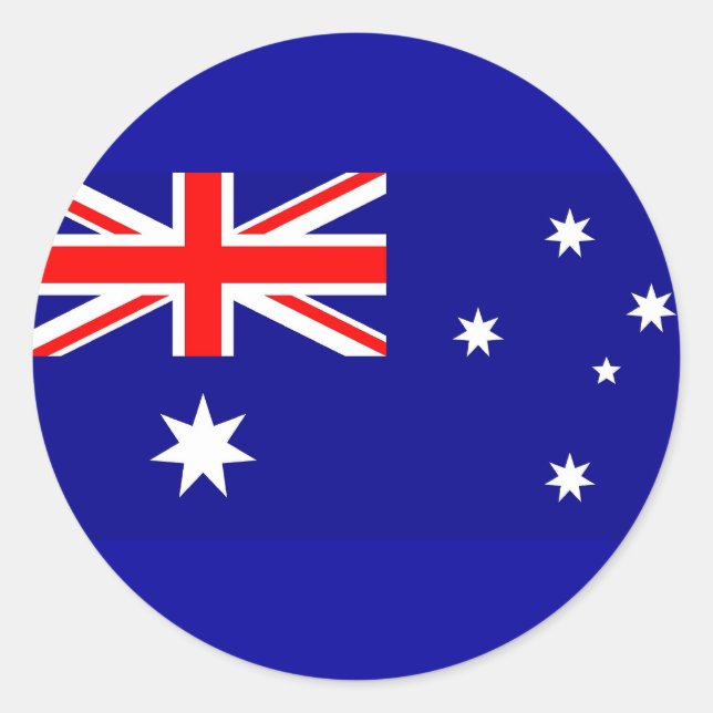 Sticker with Flag of Australia (Front)