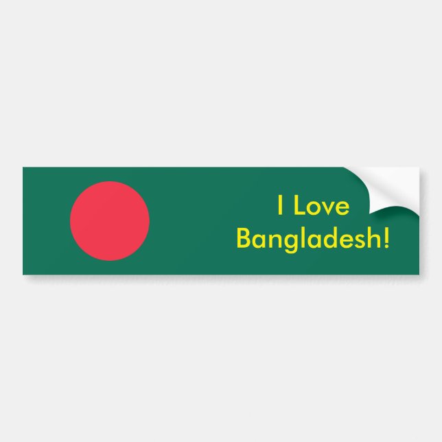 Sticker with Flag of Bangladesh (Front)